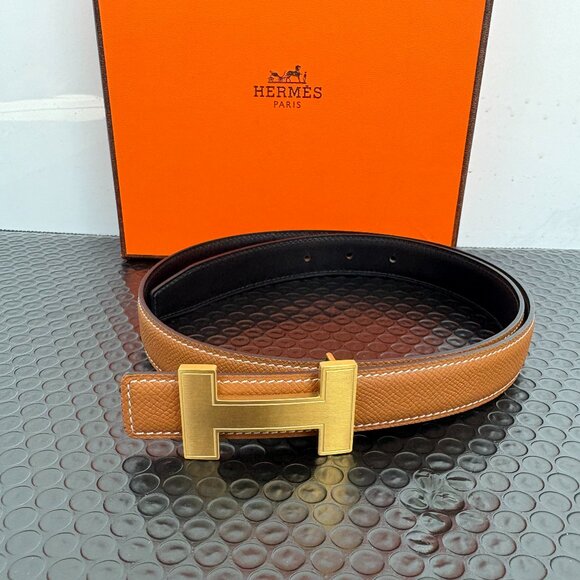 Hermes Elegant Tan Leather Belt - Picture 1 of 8